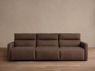 Rowland Tailored Leather Three-Piece Motion Modular Sofa