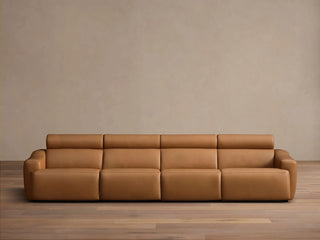 Fia Leather Four-Piece Motion Sofa