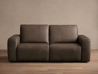 Brennan Leather Two-Piece Motion Sofa in Dante Cappuccino