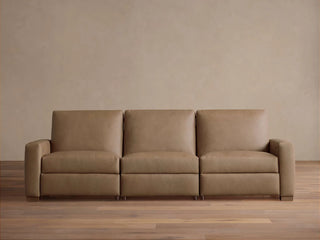 Remington Leather Three-Piece Motion Sofa