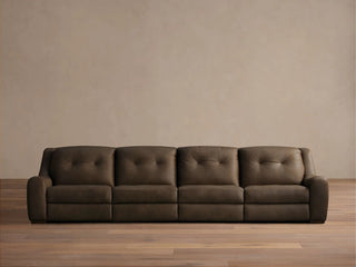 Perry Leather Four-Piece Motion Sofa