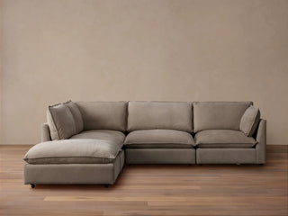 Owen Nubuck Leather Five-Piece Sectional