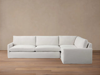 Kipton Slim Arm Slipcovered Two-Piece Sectional