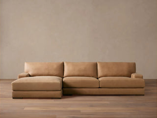 Norwalk Leather Two-Piece Chaise Sectional