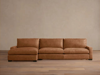 Remington Leather Two-Piece Chaise Sectional