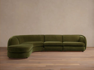 Milana Four-Piece Bumper Sectional