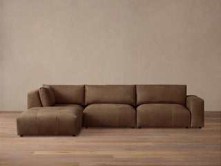 Keegan Leather Four-Piece Sectional