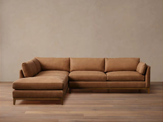 Bainbridge Leather Two-Piece Bumper Sectional