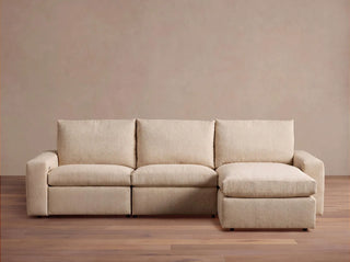 Kipton Wide Arm Three-Piece Motion Chaise Sectional