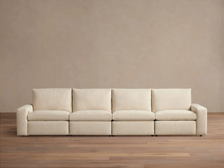 Kipton Wide Arm Four-Piece Motion Modular Sofa