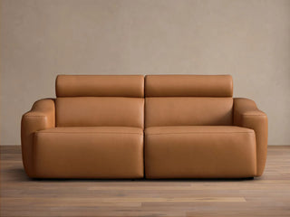 Fia Leather Two-Piece Motion Sofa