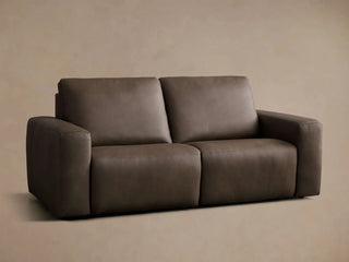 Brennan Leather Two-Piece Motion Sofa in Dante Cappuccino