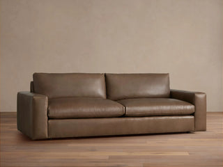 Kipton Wide Arm Leather Sofa
