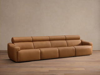 Fia Leather Four-Piece Motion Sofa