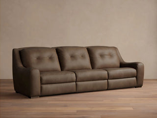 Perry Leather Three-Piece Motion Sofa