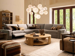 Kipton Wide Arm Five-Piece Motion Corner Sectional