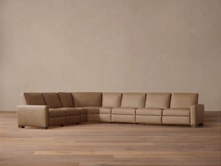 Remington Leather Six-Piece Motion Sectional
