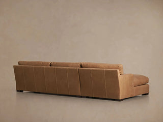 Signature Dune Leather Two Piece Chaise Sectional