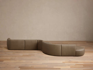 Lovina Leather Five-Piece Sectional
