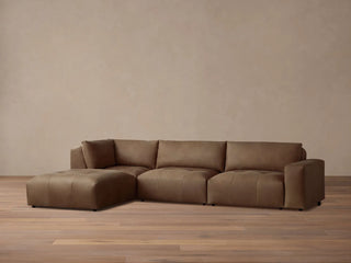 Keegan Leather Four-Piece Sectional