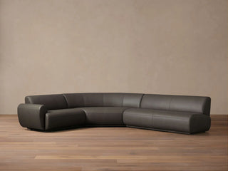Gianni Leather Three-Piece Sectional