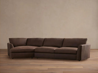 Vernon Leather Two-Piece Cuddle Chaise Sectional