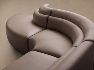 Lovina Leather Four-Piece Bumper Sectional