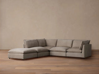 Owen Nubuck Leather Five-Piece Sectional