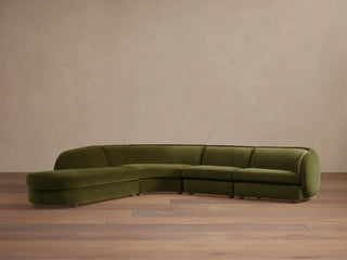 Milana Four-Piece Bumper Sectional