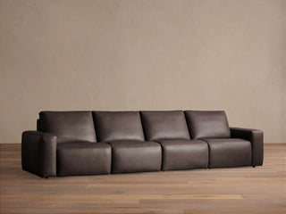 Brennan Leather Four-Piece Motion Sectional