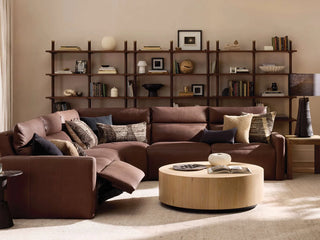 Rowland Tailored Leather Five-Piece Motion Corner Sectional