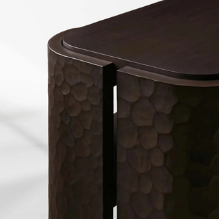 Soumaya Primavera Top Entryway Console Table Mahogany Legs Wood Hallway Entrance Table