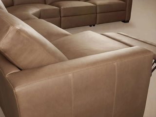Remington Leather Five-Piece Motion Corner Sectional