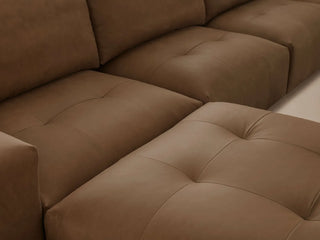 Keegan Leather Six-Piece Sectional