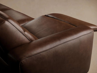 Borough Leather Four-Piece Motion Sectional