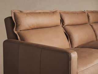 Rowland Leather Three-Piece Motion Modular Sofa