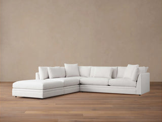 Pavo Three-Piece Left Arm Sectional in Barbados Cream