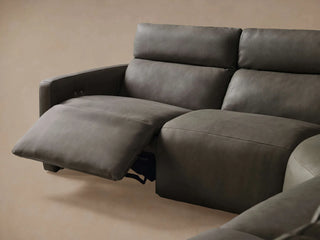 Rowland Tailored Leather Six-Piece Motion Sectional