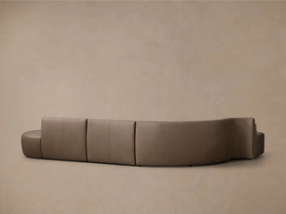 Lovina Leather Four-Piece Bumper Sectional