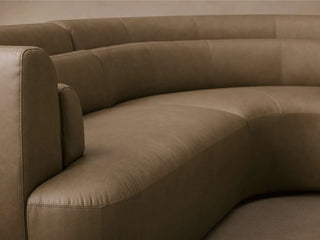 Lovina Leather Four-Piece Sectional with Ottoman
