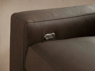 Kipton Wide Arm Leather Four-Piece Motion Sectional