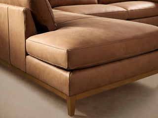 Bainbridge Leather Two-Piece Bumper Sectional