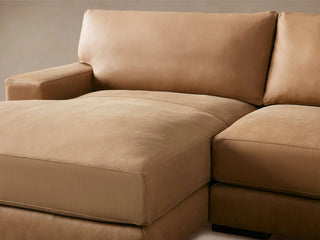 Norwalk Leather Two-Piece Chaise Sectional