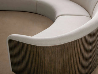 Finnley Three-Piece Curved Sectional in Mocha