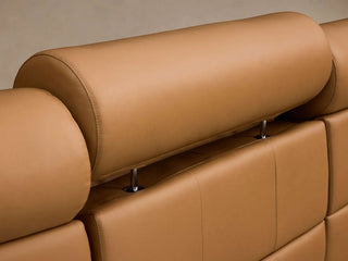 Fia Leather Five-Piece Motion Corner Sectional