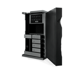 Luxury Collectible Vault Safe with Gold-Plated Finish & Secret Dial Lock System