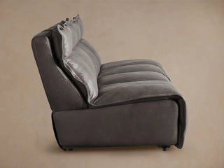 Rowland Leather Four-Piece Armless Motion Modular Sofa