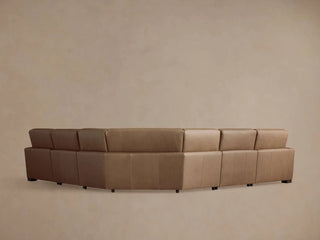 Remington Leather Five-Piece Motion Corner Sectional