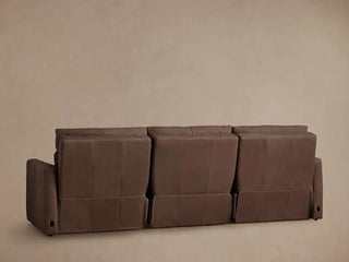 Rowland Tailored Leather Three-Piece Motion Modular Sofa
