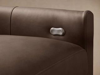 Kipton Slim Arm Leather Three-Piece Motion Modular Sofa